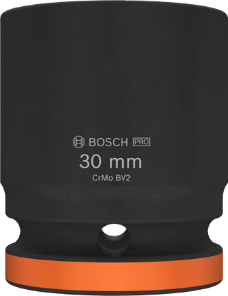 Kunci sok impak Bosch PRO 3/4 inci 30 mm dengan cincin oranye.